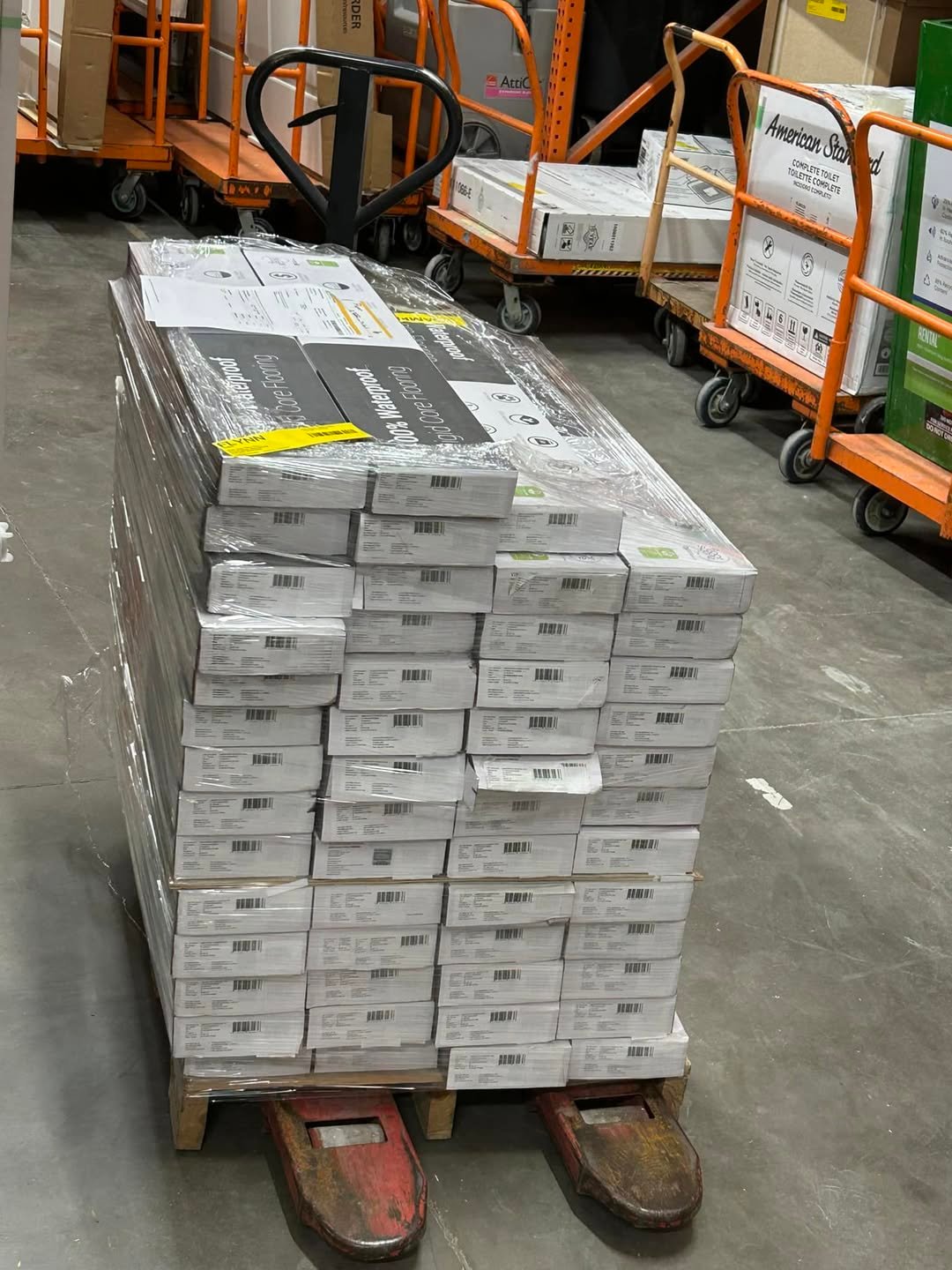 home depot flooring pallets